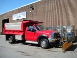 Bright Red Ford F550 Super Duty in 2003