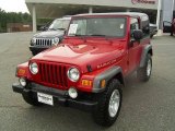 2005 Flame Red Jeep Wrangler Rubicon 4x4 #18039886