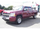 2009 Deep Ruby Red Metallic Chevrolet Silverado 1500 LS Crew Cab 4x4 #18097158