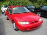 2002 Bright Red Ford Escort LX Sedan #18163895