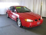 2000 Bright Red Pontiac Grand Am SE Sedan #18164843