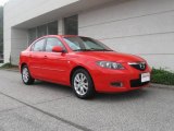 2007 True Red Mazda MAZDA3 i Sport Sedan #18167194