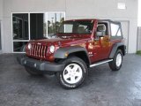 2008 Red Rock Crystal Pearl Jeep Wrangler X 4x4 #18156820