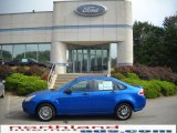 2010 Blue Flame Metallic Ford Focus SE Sedan #18221178