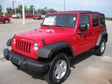 2010 Flame Red Jeep Wrangler Unlimited Sport 4x4 #18392890