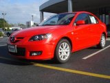 2007 True Red Mazda MAZDA3 s Sport Sedan #18391318