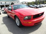 2008 Torch Red Ford Mustang V6 Deluxe Convertible #18393771