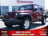 2008 Red Rock Crystal Pearl Jeep Wrangler Unlimited X 4x4 #18442682