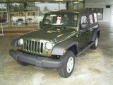 2009 Jeep Green Metallic Jeep Wrangler Unlimited X 4x4 #18579252