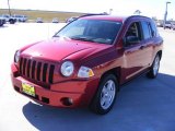 2007 Inferno Red Crystal Pearlcoat Jeep Compass Sport #1860095