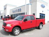2005 Bright Red Ford F150 STX SuperCab 4x4 #18635481