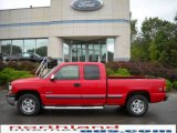 1999 Victory Red Chevrolet Silverado 1500 LS Extended Cab 4x4 #18843259