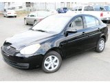 2008 Ebony Black Hyundai Accent GLS Sedan #18901724