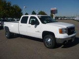 2009 Summit White GMC Sierra 3500HD SLT Crew Cab 4x4 Dually #19354514