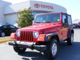 2000 Flame Red Jeep Wrangler SE 4x4 #19493639