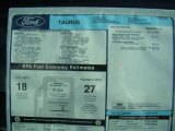 2010 Ford Taurus SEL Window Sticker