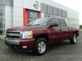 2008 Deep Ruby Metallic Chevrolet Silverado 1500 LT Extended Cab 4x4 #19768578