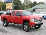 2008 Victory Red Chevrolet Silverado 1500 Z71 Extended Cab 4x4 #19759609