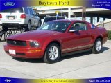 2008 Dark Candy Apple Red Ford Mustang V6 Deluxe Coupe #1984864