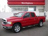 2005 Flame Red Dodge Ram 1500 SLT Quad Cab 4x4 #2004125