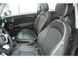 2009 Mini Cooper Hardtop Lounge Carbon Black Leather Interior