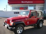 2004 Flame Red Jeep Wrangler Rubicon 4x4 #2004049