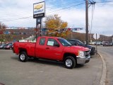 2009 Victory Red Chevrolet Silverado 2500HD Work Truck Extended Cab 4x4 #20228318