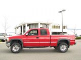 2002 Fire Red GMC Sierra 2500HD SLE Extended Cab 4x4 #20368151
