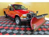 2000 Red Ford F350 Super Duty Lariat Extended Cab 4x4 #20734254