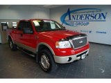 2008 Bright Red Ford F150 Lariat SuperCab 4x4 #20806821