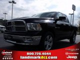 2010 Brilliant Black Crystal Pearl Dodge Ram 1500 Big Horn Quad Cab #20911685