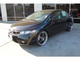 2009 Crystal Black Pearl Honda Civic Si Sedan #20960032