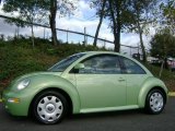 Green Volkswagen New Beetle in 2000