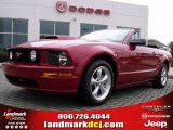 2008 Dark Candy Apple Red Ford Mustang GT Premium Convertible #21378218