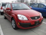 2009 Tropical Red Kia Rio LX Sedan #21389688