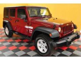 2009 Red Rock Crystal Pearl Jeep Wrangler Unlimited X 4x4 #21631137