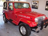 1989 Bright Red Jeep Wrangler Laredo 4x4 #21614284