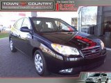 2008 Black Pearl Hyundai Elantra GLS Sedan #21877776