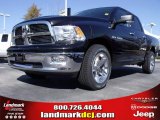 2010 Brilliant Black Crystal Pearl Dodge Ram 1500 Big Horn Crew Cab #21933559