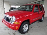 Flame Red Jeep Liberty in 2005