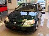 2002 Clover Green Metallic Honda Civic LX Coupe #21944166