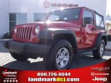 2008 Flame Red Jeep Wrangler X 4x4 #21933574