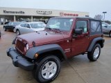 2010 Red Rock Crystal Pearl Jeep Wrangler Sport 4x4 #22062430