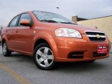 2008 Spicy Orange Metallic Chevrolet Aveo LS Sedan #21990889