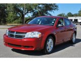 2008 Inferno Red Crystal Pearl Dodge Avenger SXT #21996964