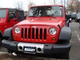 2008 Flame Red Jeep Wrangler Unlimited X 4x4 #22275650