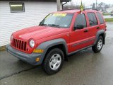 2005 Flame Red Jeep Liberty Sport 4x4 #22685465