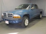 2004 Atlantic Blue Pearl Dodge Dakota SXT Quad Cab 4x4 #22770514