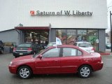 2005 Electric Red Metallic Hyundai Elantra GLS Sedan #22834678