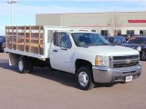 2007 Summit White Chevrolet Silverado 3500HD Regular Cab Chassis Stake Truck #22984580